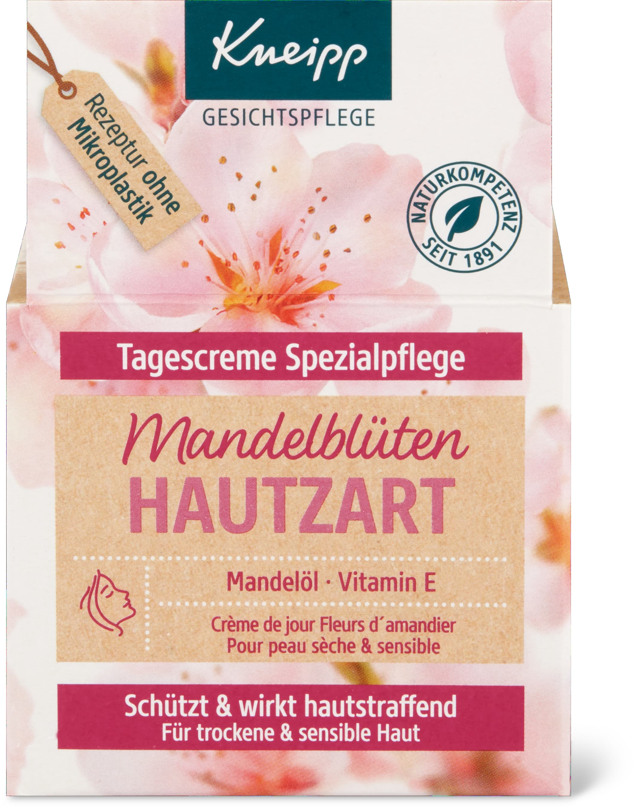 Kneipp Tagescreme Hautpflege mit Mandelblüten, schützt und pflegt die Haut 50ml